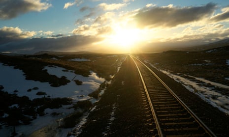 Sunrise over the west highland line, Scotland