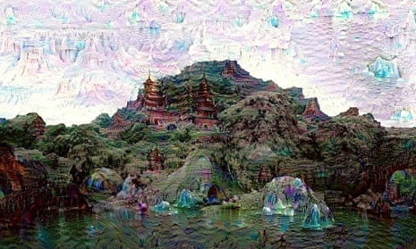 Google's dreaming bot at work on mountains