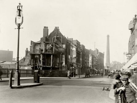 Looking north on Norton Folgate towards Shoreditch High Street in April 1912.