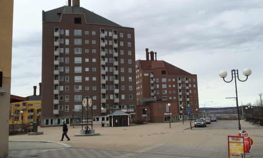 Apartment blocks due to be demolished in Kiruna’s town centre. 