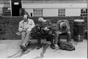 <strong>Highbury Corner, 7 May 2006 </strong>Three men sit comatose after the last ever football match at Highbury Stadium before Arsenal moved to the new Emirates Stadium in Holloway Road