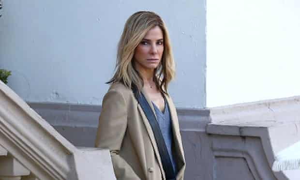 Sandra Bullock on the set of Our Brand is Crisis.
