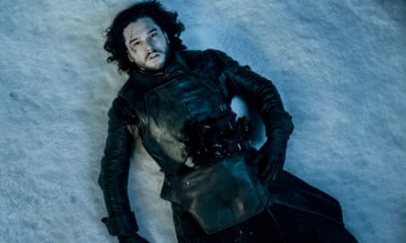 Dead or just very cold? Kit Harington in Game of Thrones.