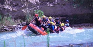 Rafting on the river Genil, Spain