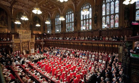 The House of Lords at the state opening of parliament