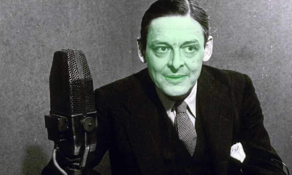 How TS Eliot might have appeared in his writing make-up. Photograph: Rex/Digital retouching: the Guardian