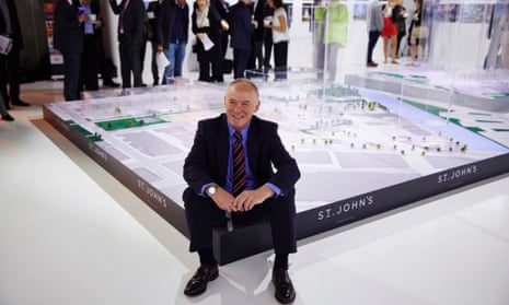 Manchester city council leader Sir Richard Leese at the launch of the £110m Factory arts centre in the heart of St John’s, a new development based around the old Granada Studios site.