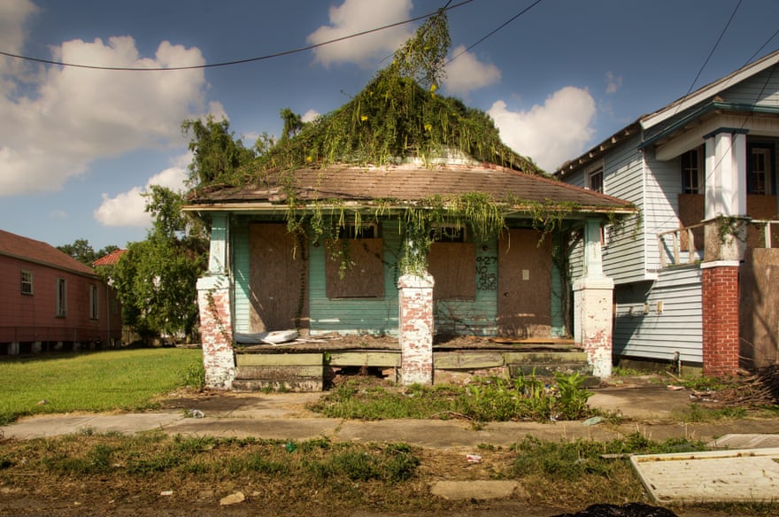 An abandoned house in the lower 9th ward of New Orleans, 10 years after Hurricane Katrina.