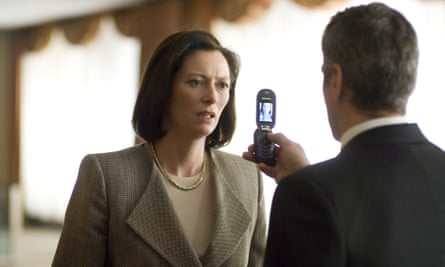 Tilda Swinton with George Clooney in Michael Clayton.