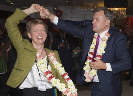 Cooper with her husband, Ed Balls.