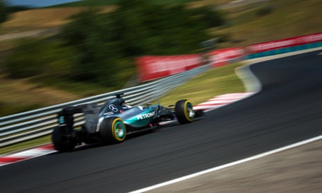 Lewis Hamilton during practice at the laterst round of the Formula One championship in Hungary.
