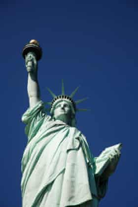 The copper-clad Statue of Liberty.