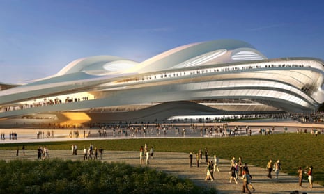 Zaha Hadid's design for Japan's national stadium, the main venue for the 2020 Tokyo Olympics.