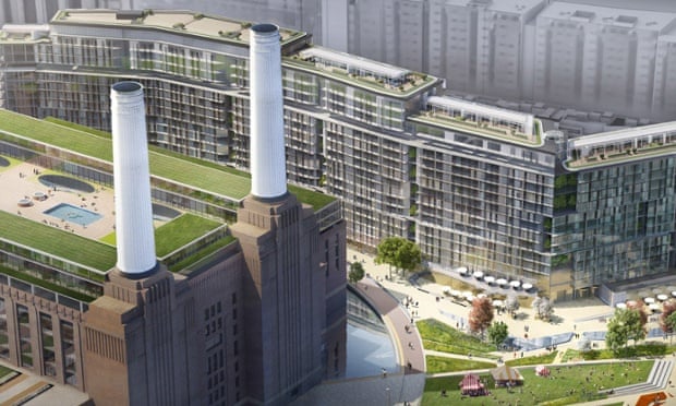 The proposed redevelopment of Battersea Power Station, which will be a privately owned public space.