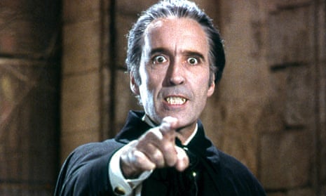 Christopher Lee as the count in Dracula, 1972