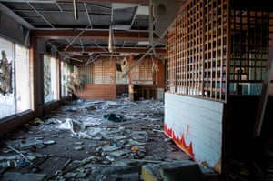 Inside an abandoned hotel and restaurant