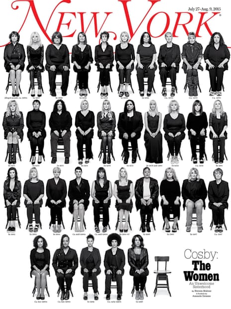 ‘New York Magazine shows photographs of 35 of the 46 women whose sexual assault allegations against Bill Cosby span five decades'.