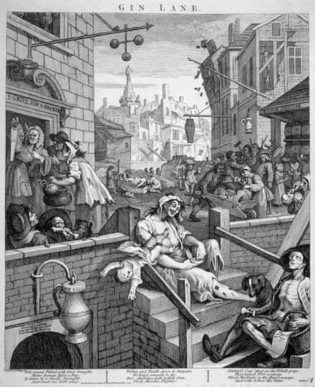 Gin Lane, 1751, by William Hogarth.
