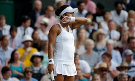 Dejection for Heather Watson after serving for the match.
