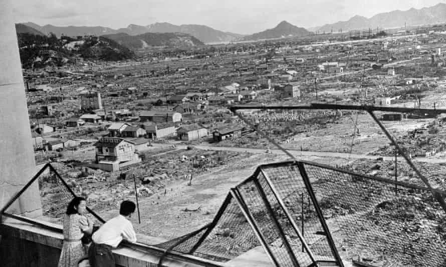 The devastated city of Hiroshima some three years after the US dropped an atomic bomb on it.