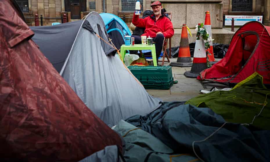 homeless campers manchester