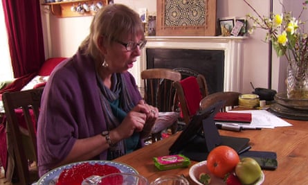 Liz Fewings, a retired teacher, now volunteers as a  Skype granny