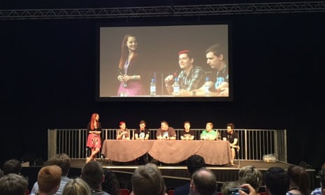 The live-streaming panel at Minecon 2015.