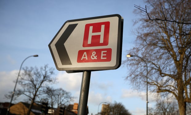 A road sign for a hospital 