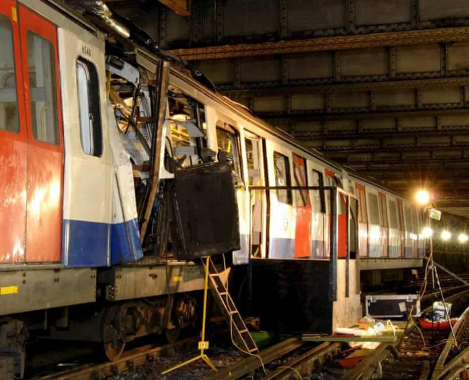 One of the London Underground trains which was bombed at Aldgate tube station on July 7, 2005