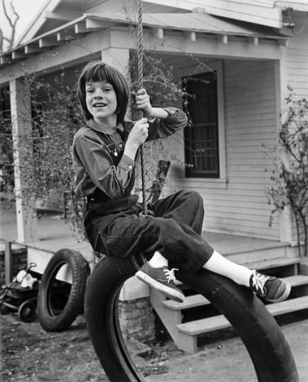 Mary Badham on the set of To Kill A Mockingbird in 1962