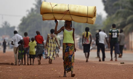 Woman flees Bangui, CAR