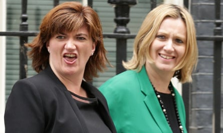 Nicky Morgan and Amber Rudd in Downing Street