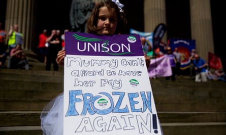 Public sector pay rises have been frozen or capped at a 1% since 2010, prompting strikes and protests.