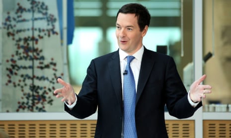 Chancellor of the Exchequer George Osborne gives a speech during a visit to the MRC Laboratory of Molecular Biology at the Cambridge Biomedical Campus