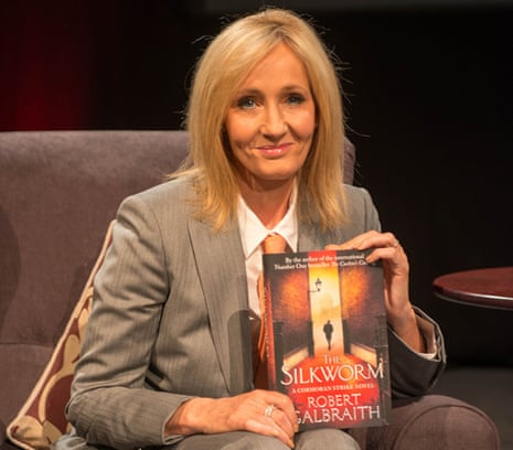 JK Rowling with the book she wrote under the pseudonym Robert Galbraith.