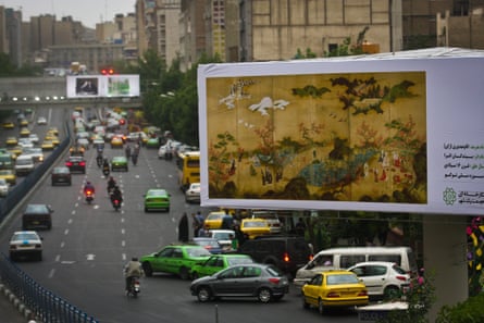 1,500 advertising billboards in Tehran were replaced with art for 10 days earlier this year.