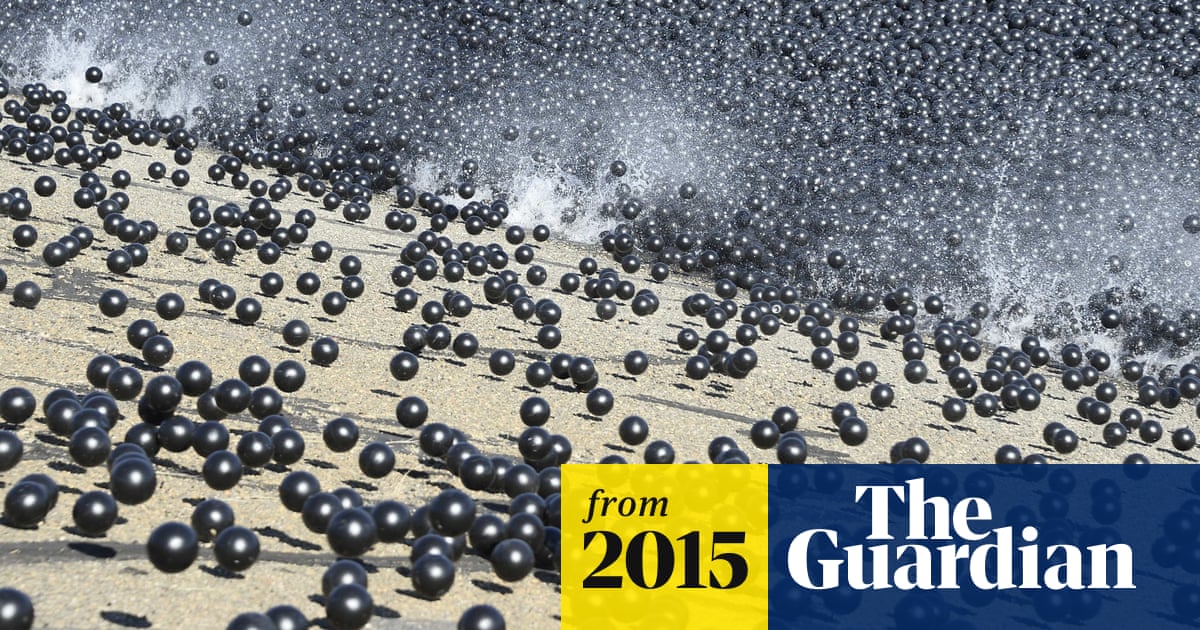 Shade balls fill reservoir to conserve water in drought-hit LA – in pictures