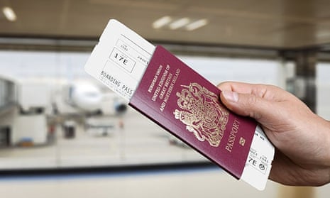 A passport and boarding pass