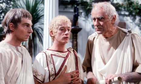 Derek Jacobi, John Hurt and George Baker in I, Claudius, in 1976.