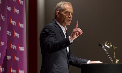 Britain's former Prime Minister and former Labour Party leader, Tony Blair, gestures as he speaks at an event attended by Labour supporters in central London on July 22, 2015.