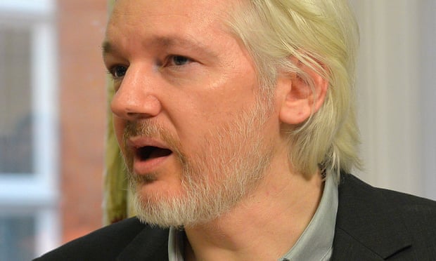 WikiLeaks founder Julian Assange speaks during a press conference inside the Ecuadorian embassy in London.