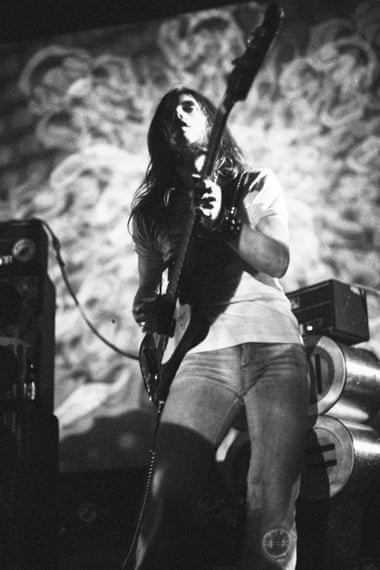 Lemmy performing with Hawkwind in Amsterdam, 1972.