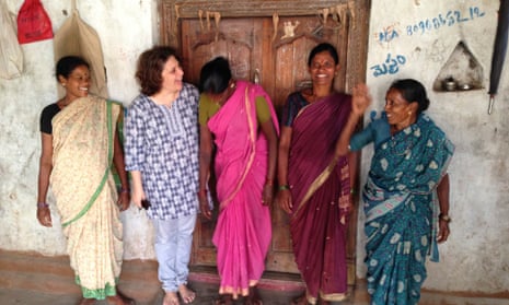 Deborah Doane with friends in India