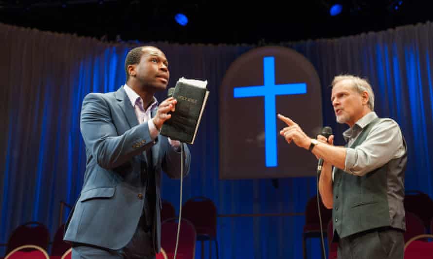 Stefan Adegbola, left, with William Gaminara in The Christians;