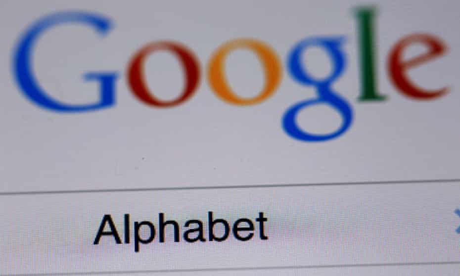 A Google search for the term Alphabet