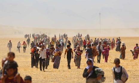 Yezidis trapped in the Sinjar mountains are rescued