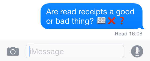 Does facebook dating have read receipts?