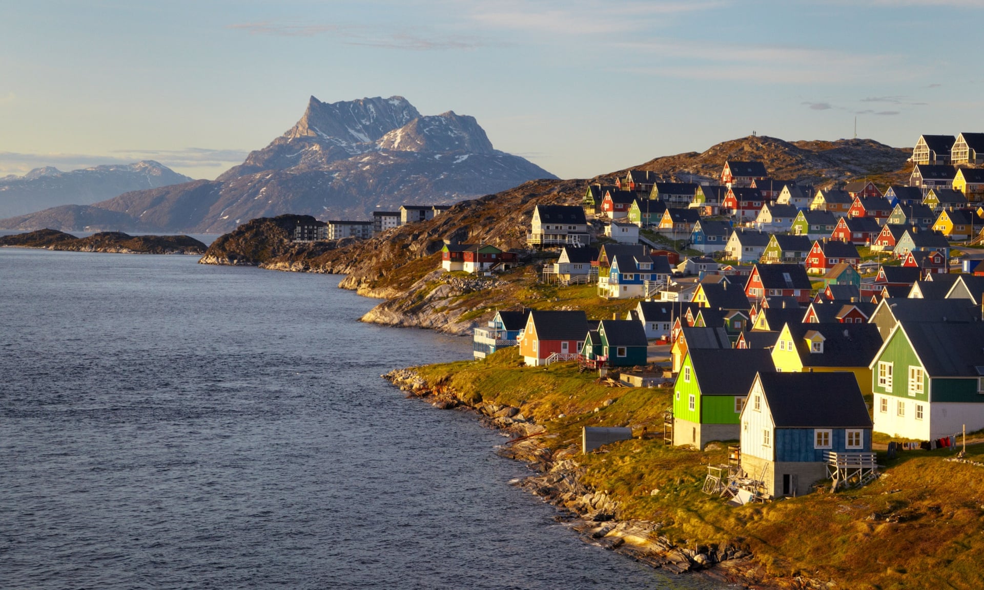 The village of Nuuk, Greenland, the world's most northerly capital
