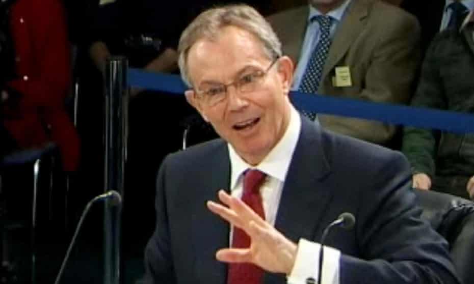 Tony Blair at the Chilcot inquiry, January 2010