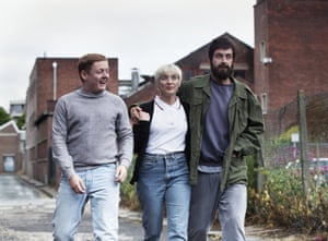 Actors Thomas Turgoose, Vicky McClure and Joseph Gilgun on the set of This Is England ’90